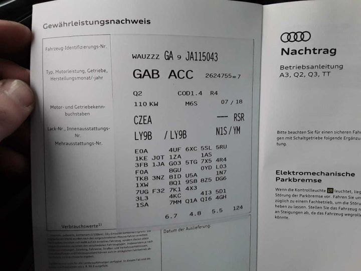 Photo 19 VIN: WAUZZZGA9JA115043 - AUDI Q2 1.4 TFSI 