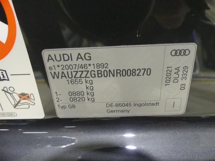 Photo 1 VIN: WAUZZZGB0NR008270 - AUDI A1 SPORTBACK 