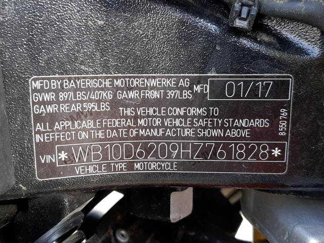 Photo 9 VIN: WB10D6209HZ761828 - BMW S 1000 R 