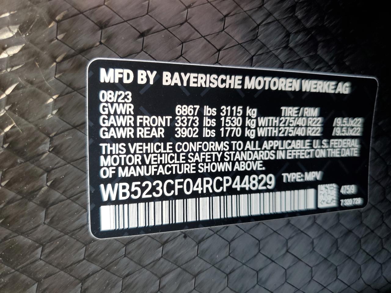 Photo 12 VIN: WB523CF04RCP44829 - BMW IX XDRIVE 50 