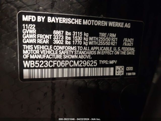 Photo 8 VIN: WB523CF06PCM29625 - BMW IX XDRIVE 50 