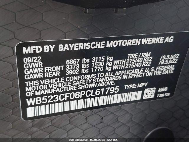 Photo 8 VIN: WB523CF08PCL61795 - BMW IX 