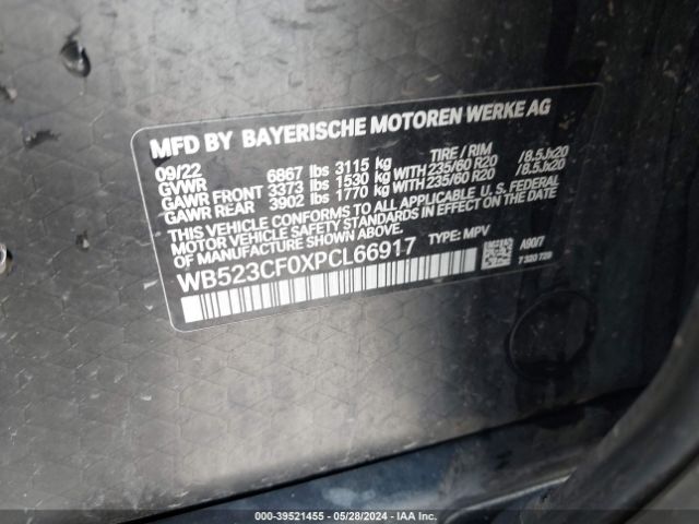 Photo 8 VIN: WB523CF0XPCL66917 - BMW IX 