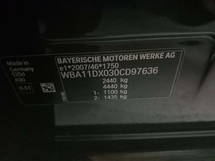 Photo 16 VIN: WBA11DX030CD97636 - BMW SERIE 5 