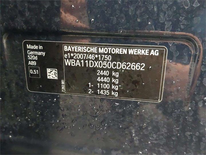 Photo 8 VIN: WBA11DX050CD62662 - BMW SERIE 5 TOURING 