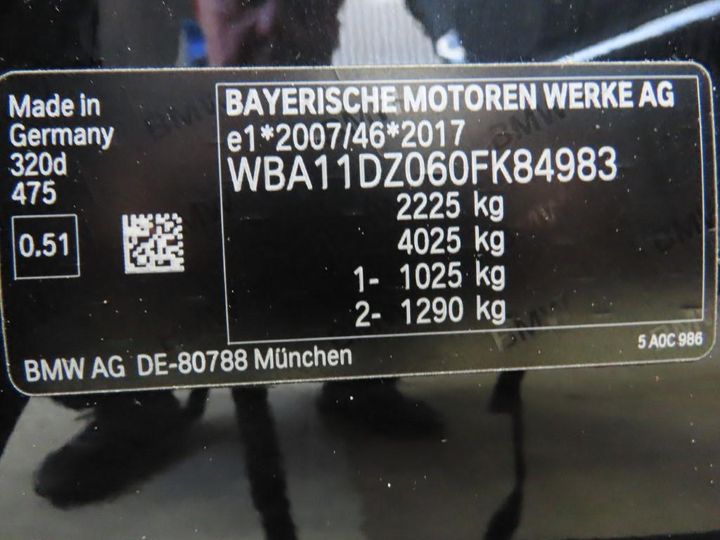 Photo 10 VIN: WBA11DZ060FK84983 - BMW 320D 