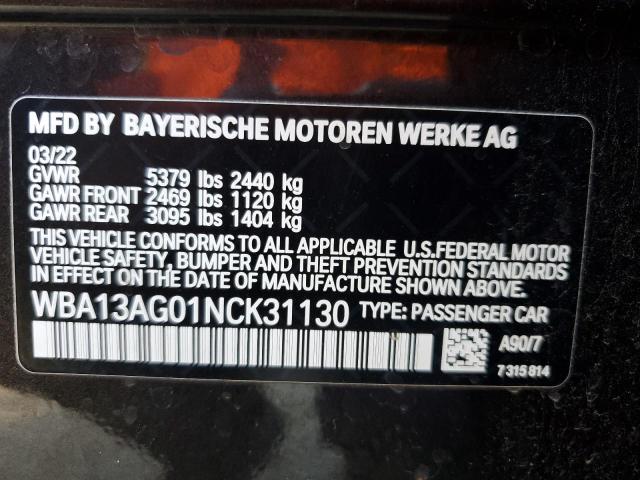 Photo 11 VIN: WBA13AG01NCK31130 - BMW 5 SERIES 