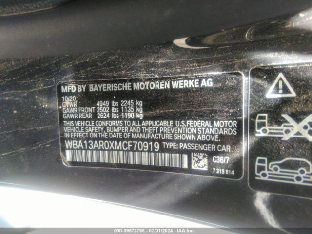 Photo 8 VIN: WBA13AR0XMCF70919 - BMW M440I 