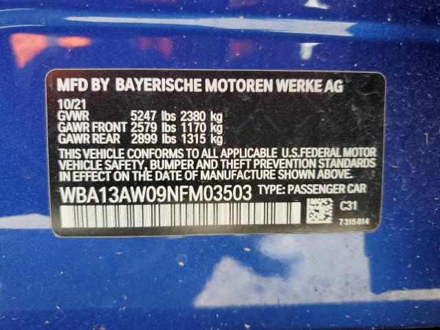 Photo 11 VIN: WBA13AW09NFM03503 - BMW M440XI GRA 