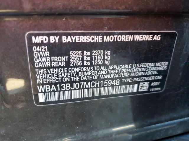 Photo 9 VIN: WBA13BJ07MCH15948 - BMW 530 XI 