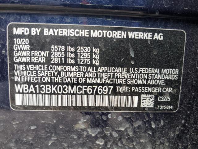 Photo 12 VIN: WBA13BK03MCF67697 - BMW M550XI 