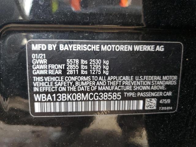 Photo 11 VIN: WBA13BK08MCG38585 - BMW 5 SERIES 