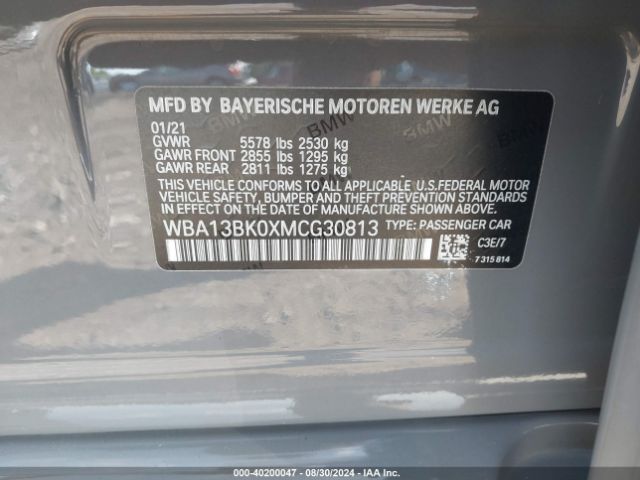 Photo 8 VIN: WBA13BK0XMCG30813 - BMW M550I 