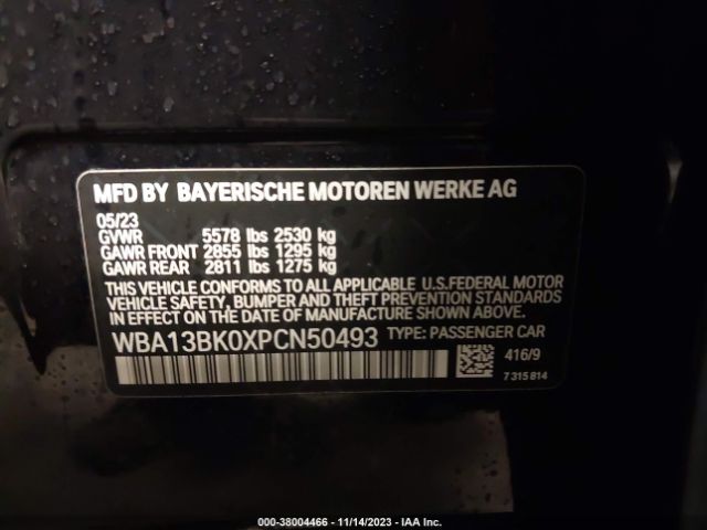 Photo 8 VIN: WBA13BK0XPCN50493 - BMW 5 SERIES 