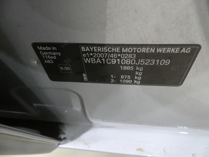 Photo 3 VIN: WBA1C91080J523109 - BMW 1 HATCH 