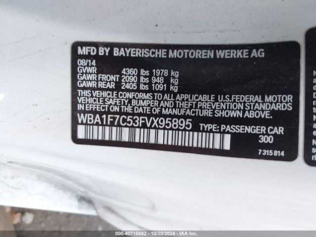 Photo 8 VIN: WBA1F7C53FVX95895 - BMW 228I 