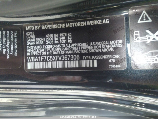 Photo 8 VIN: WBA1F7C5XFV367306 - BMW 2 