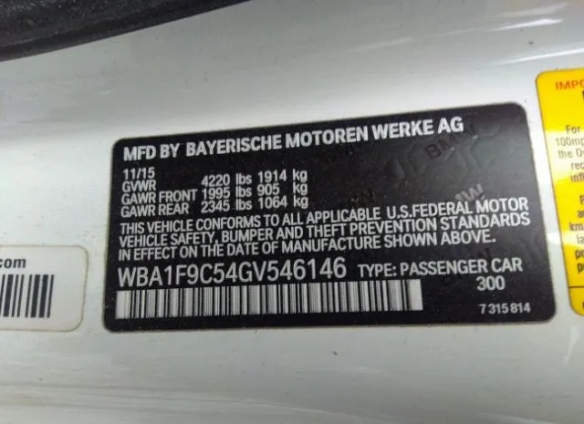 Photo 8 VIN: WBA1F9C54GV546146 - BMW 2 SERIES 