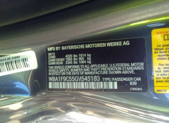 Photo 8 VIN: WBA1F9C55GV545183 - BMW 2 SERIES 