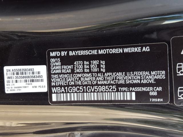 Photo 9 VIN: WBA1G9C51GV598525 - BMW 228 XI SUL 