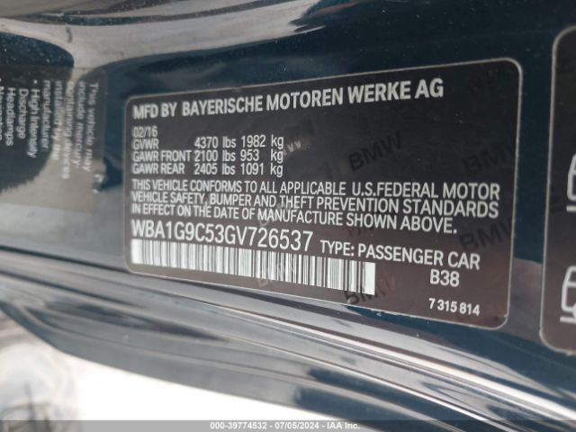 Photo 8 VIN: WBA1G9C53GV726537 - BMW 228I 