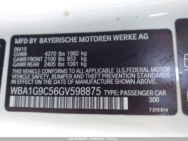 Photo 8 VIN: WBA1G9C56GV598875 - BMW 228I 