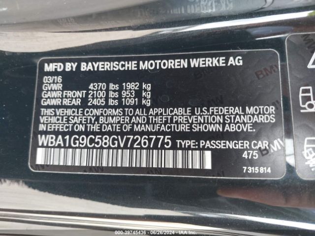 Photo 8 VIN: WBA1G9C58GV726775 - BMW 228I 