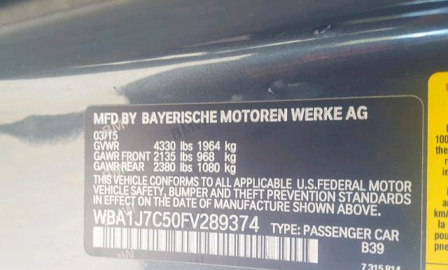 Photo 9 VIN: WBA1J7C50FV289374 - BMW M235I 