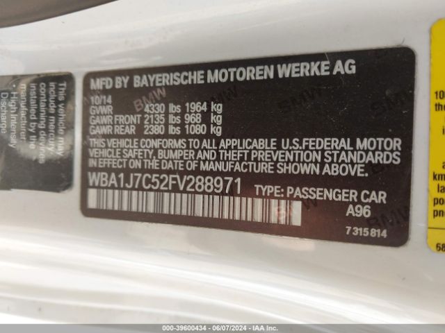 Photo 8 VIN: WBA1J7C52FV288971 - BMW M235I 