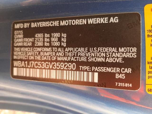 Photo 9 VIN: WBA1J7C53GV359290 - BMW M235I 