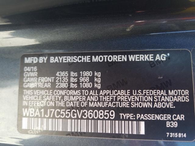 Photo 9 VIN: WBA1J7C55GV360859 - BMW 2 SERIES 