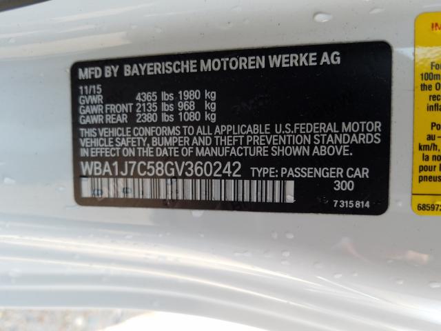 Photo 9 VIN: WBA1J7C58GV360242 - BMW M235I 