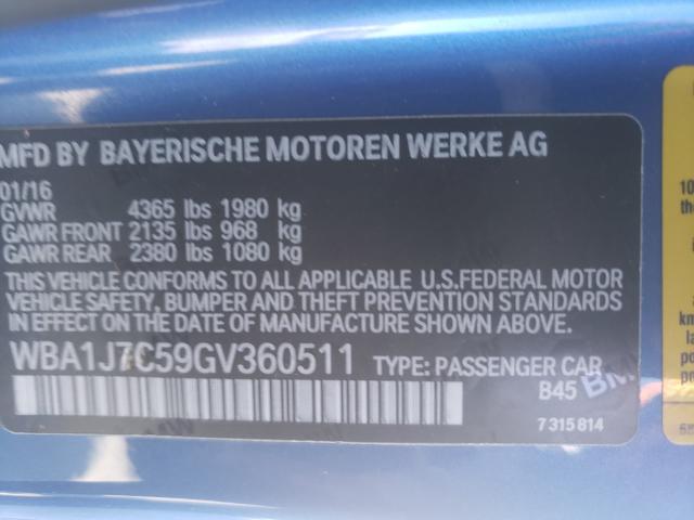 Photo 9 VIN: WBA1J7C59GV360511 - BMW M235I 