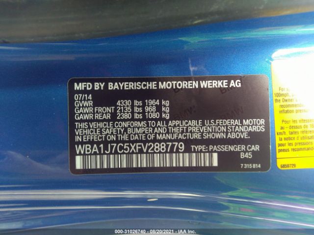 Photo 8 VIN: WBA1J7C5XFV288779 - BMW 2 