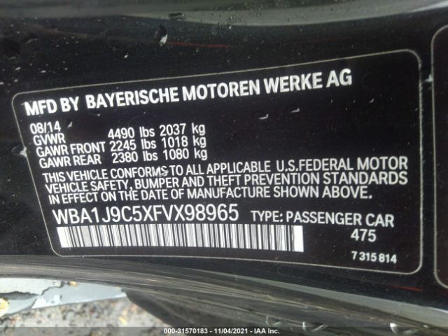 Photo 8 VIN: WBA1J9C5XFVX98965 - BMW 2 