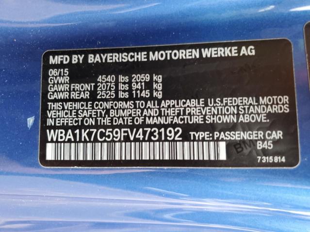 Photo 11 VIN: WBA1K7C59FV473192 - BMW 228 XI 