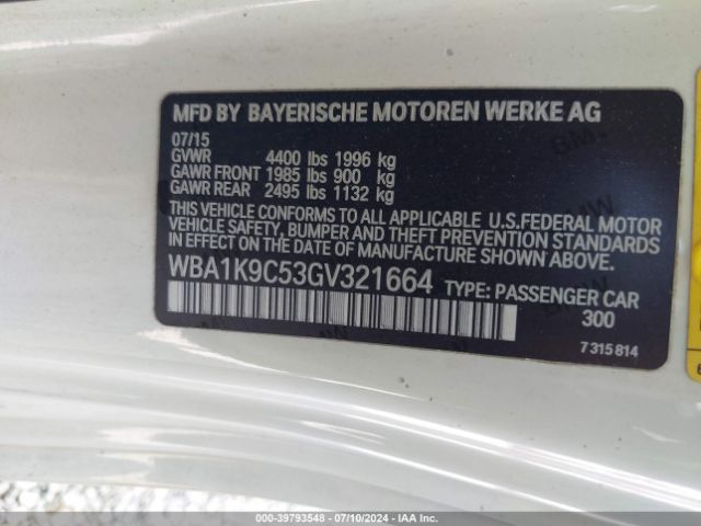 Photo 8 VIN: WBA1K9C53GV321664 - BMW 228I 