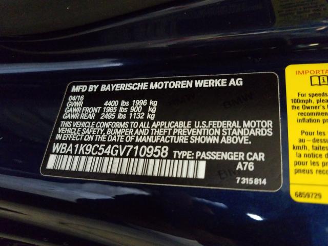 Photo 9 VIN: WBA1K9C54GV710958 - BMW 228 I SULE 