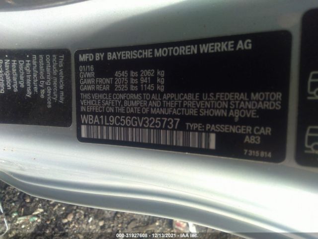 Photo 8 VIN: WBA1L9C56GV325737 - BMW 2 