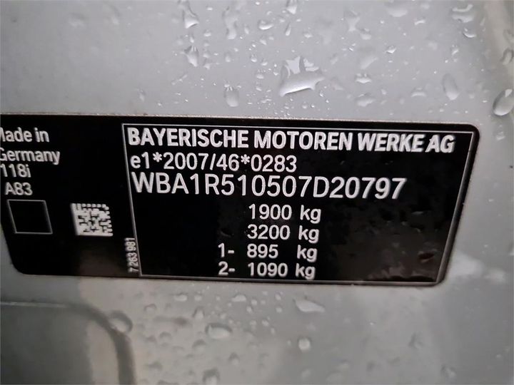 Photo 6 VIN: WBA1R510507D20797 - BMW 1 