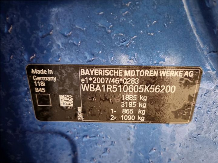 Photo 8 VIN: WBA1R510605K56200 - BMW 118 