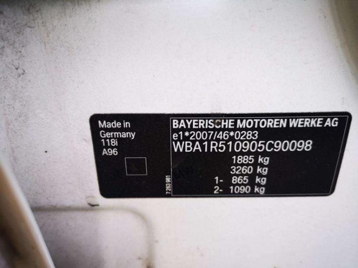 Photo 22 VIN: WBA1R510905C90098 - BMW SERIE 1 