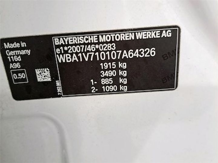 Photo 11 VIN: WBA1V710107A64326 - BMW 1 HATCH DIESEL - 2015 