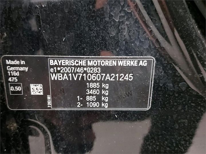 Photo 6 VIN: WBA1V710607A21245 - BMW 1 HATCH 