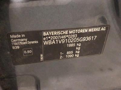 Photo 12 VIN: WBA1V910205G93617 - BMW 1 HATCH DIESEL - 2015 