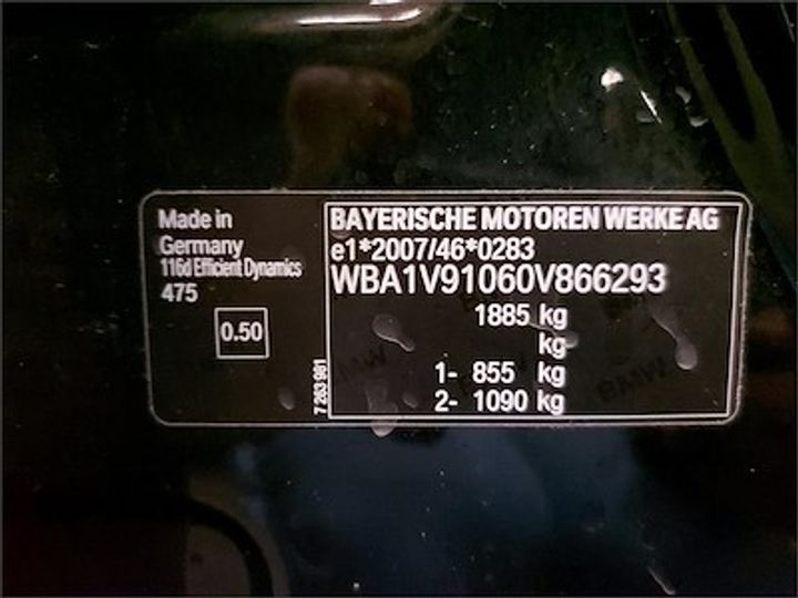 Photo 11 VIN: WBA1V91060V866293 - BMW 1 HATCH DIESEL - 2015 