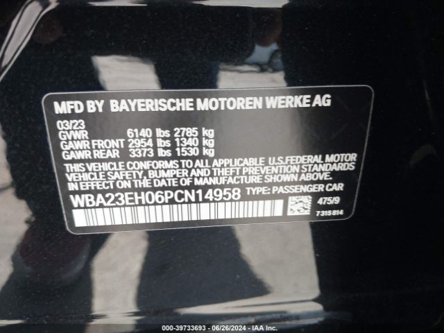 Photo 8 VIN: WBA23EH06PCN14958 - BMW 740I 