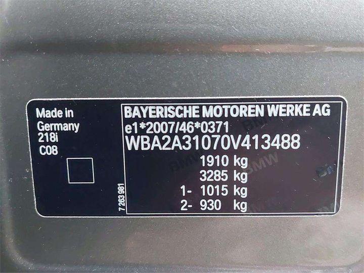 Photo 8 VIN: WBA2A31070V413488 - BMW SRIE 2 ACTIVE TOURER 