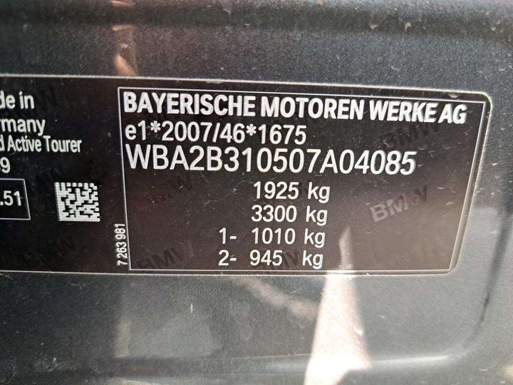 Photo 7 VIN: WBA2B310507A04085 - BMW SERIE 2 ACTIVE TOURER 