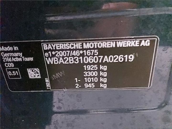 Photo 11 VIN: WBA2B310607A02619 - BMW 2 ACTIVE TOURER DIESEL 